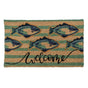 YES4HOMES 2 x Doormat for Front Door Entryway Cursive Natural Coconut Coir Floor Outdoor mat V278-2-X-63183-FISH-MAT