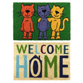 YES4HOMES 2 x Doormat for Front Door Entryway Cursive Natural Coconut Coir Floor mat Outdoor 40x60cm V278-2-X-63994-DOOR-MAT