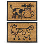 YES4HOMES 2 x Front Door Entryway Doormat Cursive Natural Coconut Coir Floor mat Outdoor V278-2-X-63997-COW-MAT