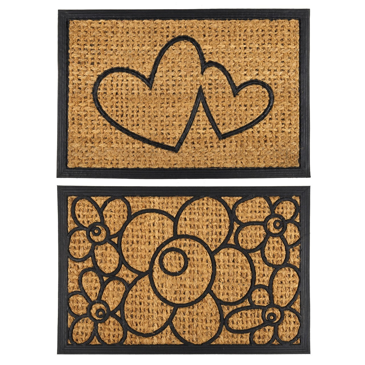 YES4HOMES 2 x Front Door Entryway Doormat Cursive Mat Coir Floor mat Outdoor V278-2-X-63999-HOME-MAT