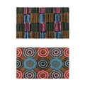YES4HOMES 2 x Outdoor Doormat for Front Door Entryway Cursive Natural Coconut Coir Floor mat 75 X 45 CM V278-2-X-66725-DOOR-MAT-L