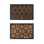 YES4HOMES 2 x Front Door Entryway Doormat Cursive Natural Coconut Coir Floor Mat Outdoor V278-2-X-66728-GEO-MAT