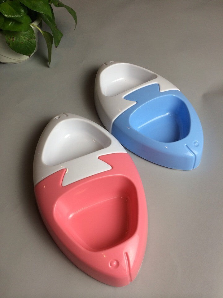 YES4PETS 2 x Medium Pet Plastic Rabbit Dog Feeding Bowls Cat Rabbit Guinea Pig Feeder V278-2-X-BP133-FISH-BOWL