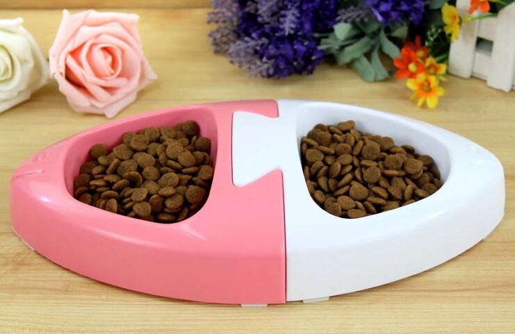 YES4PETS 2 x Medium Pet Plastic Rabbit Dog Feeding Bowls Cat Rabbit Guinea Pig Feeder V278-2-X-BP133-FISH-BOWL