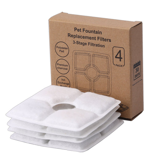 YES4PETS 8 x Pet Dog Cat Fountain Filter Replacement Activated Carbon Ion Filtration System Dispenser V278-2-X-CTN-PW-106-FILTERS