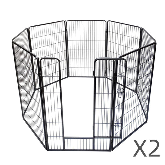 YES4PETS 16 Panels 120 cm Heavy Duty Pet Dog Cat Rabbit Exercise Playpen Puppy Rabbit Fence V278-2-X-HPL120