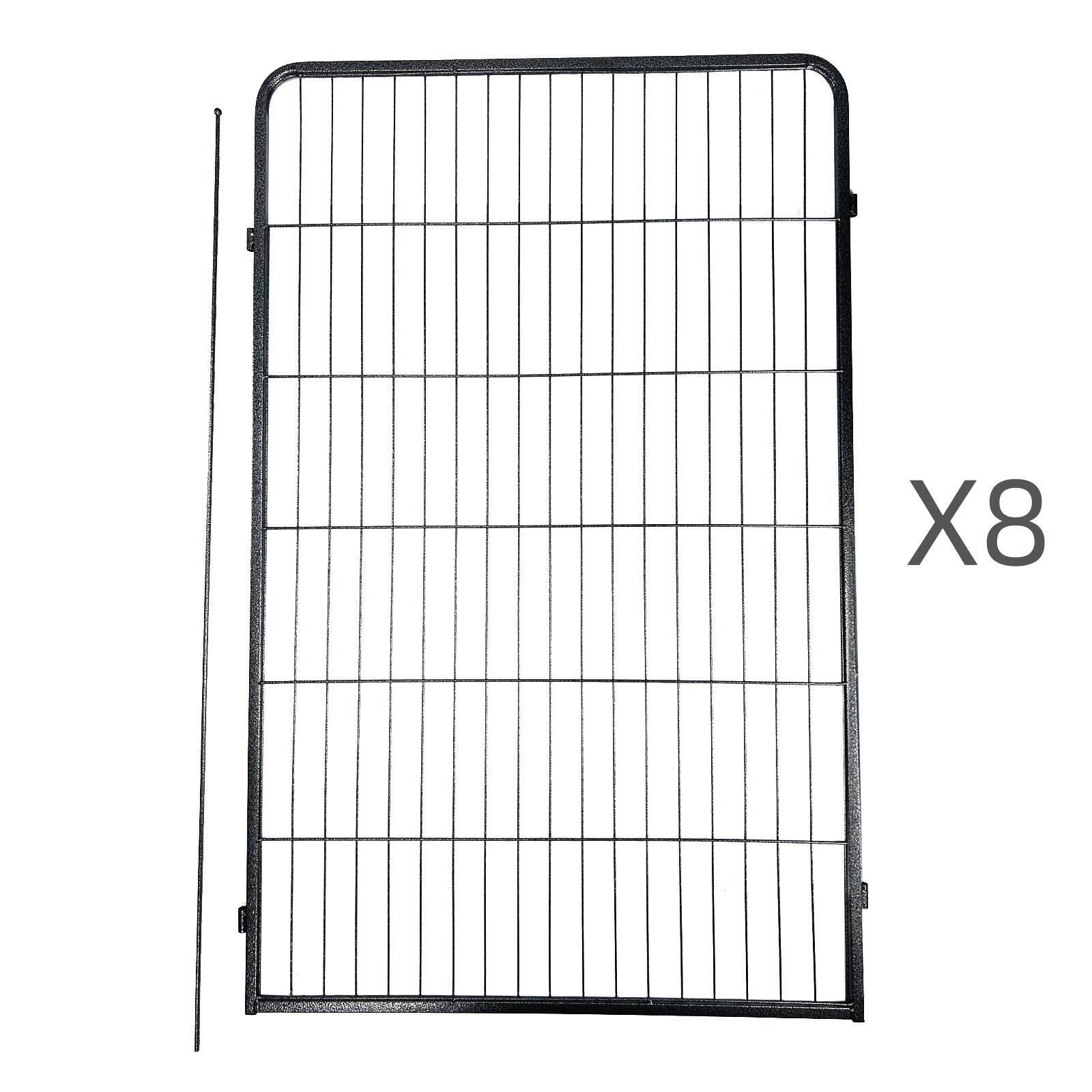 YES4PETS 8 Panel 120 cm Heavy Duty Pet Dog Cat Rabbit Exercise Extension Playpen Puppy Rabbit Fence V278-2-X-HPL120-4-A