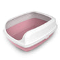 YES4PETS 2 X Small High Side Portable Open Cat Toilet Litter Box Tray House With Scoop Pink V278-2-X-MSP-B03-PINK