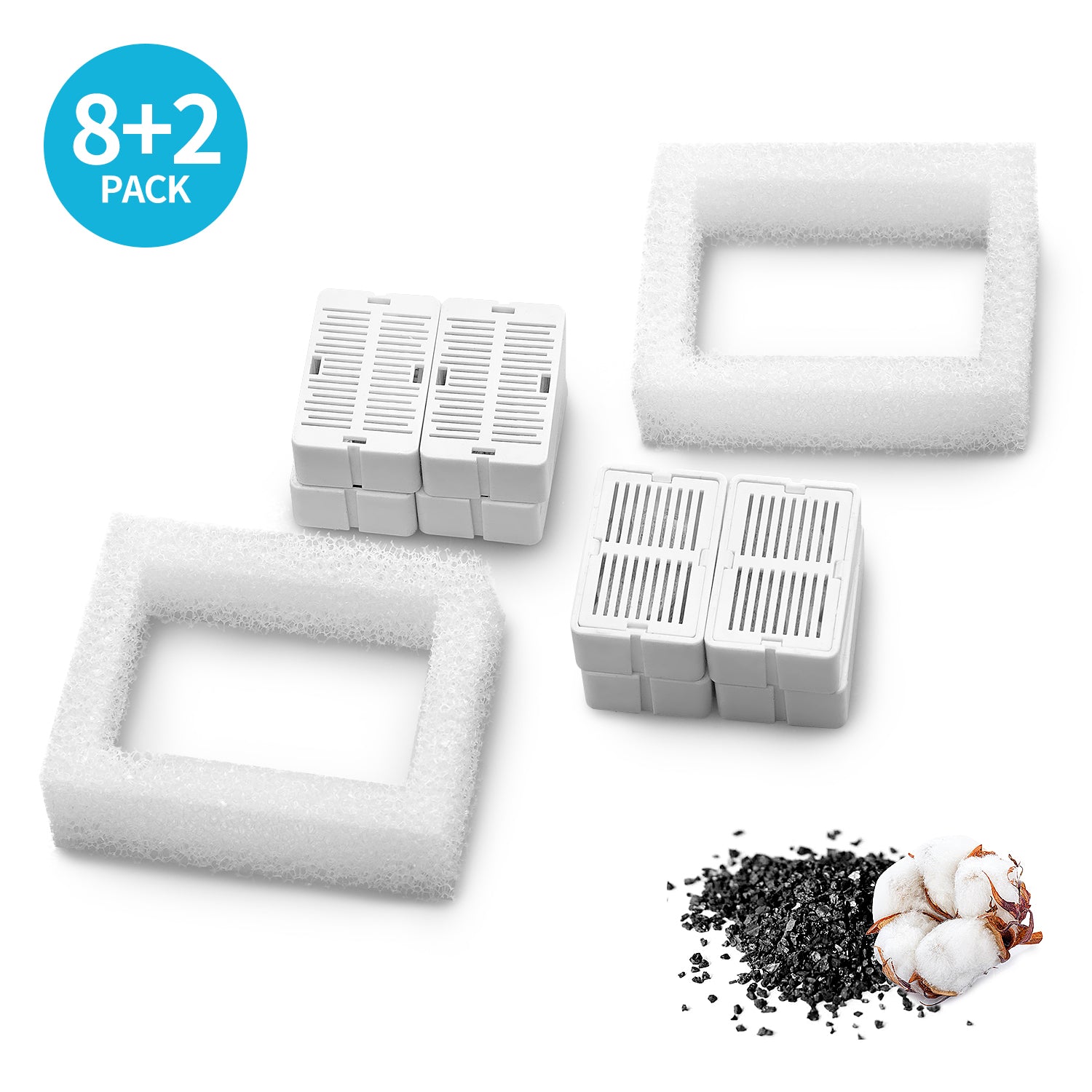 YES4PETS 16 x Pet Dog Cat Fountain Filter Replacement Activated Carbon Exchange Filtration System Automatic V278-2-X-PWC-101-FILTERS