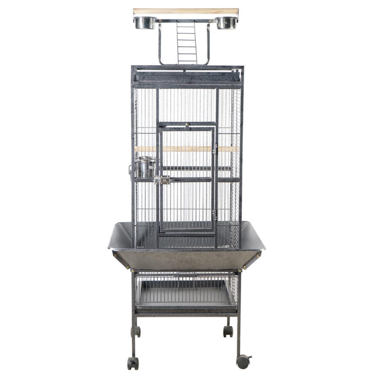 YES4PETS 153 cm Large Bird Budgie Cage Parrot Aviary With Metal Tray and Wheel V278-2100-1