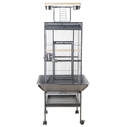 YES4PETS 153 cm Large Bird Budgie Cage Parrot Aviary With Metal Tray and Wheel V278-2100-1