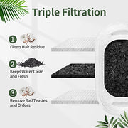 YES4PETS 8 x Pet Dog Cat Fountain Filter Replacement Activated Carbon Exchange Filtration System Automatic V278-2XCTN-PWS-111-FILTERS