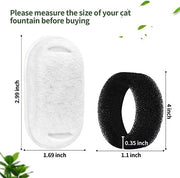 YES4PETS 8 x Pet Dog Cat Fountain Filter Replacement Activated Carbon Exchange Filtration System Automatic V278-2XCTN-PWS-111-FILTERS
