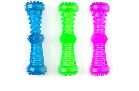 YES4PETS 3 Piece Assorted Colour Puppy Squeaky Toy Fetch Stick with Squeak - 18cm V278-3-X-57995-DOG-TOY