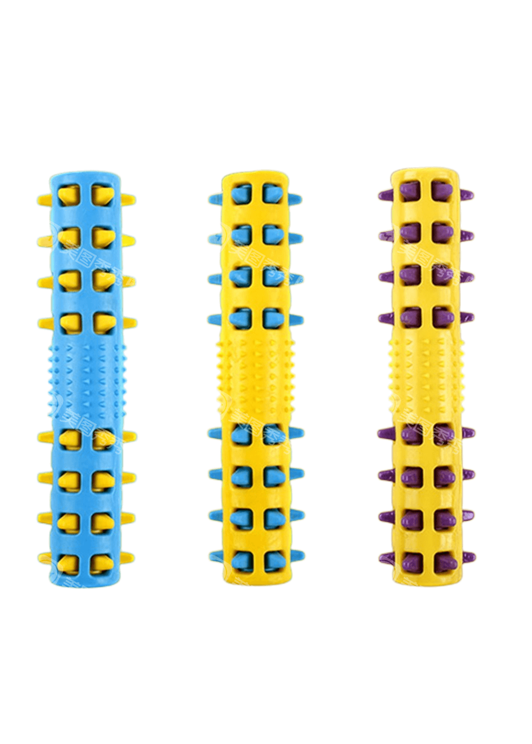 YES4PETS 3 x Large Dog Puppy Rubber Spike Fetch Stick Dental Hygiene Chew Play Toy V278-3-X-65535-DOG-SPIKE-TOY