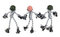 YES4PETS 3 x Pet Puppy Dog Toy Play Toy Rubber Ball Knotted Rope Toy V278-3-X-TY519-PET-TOY