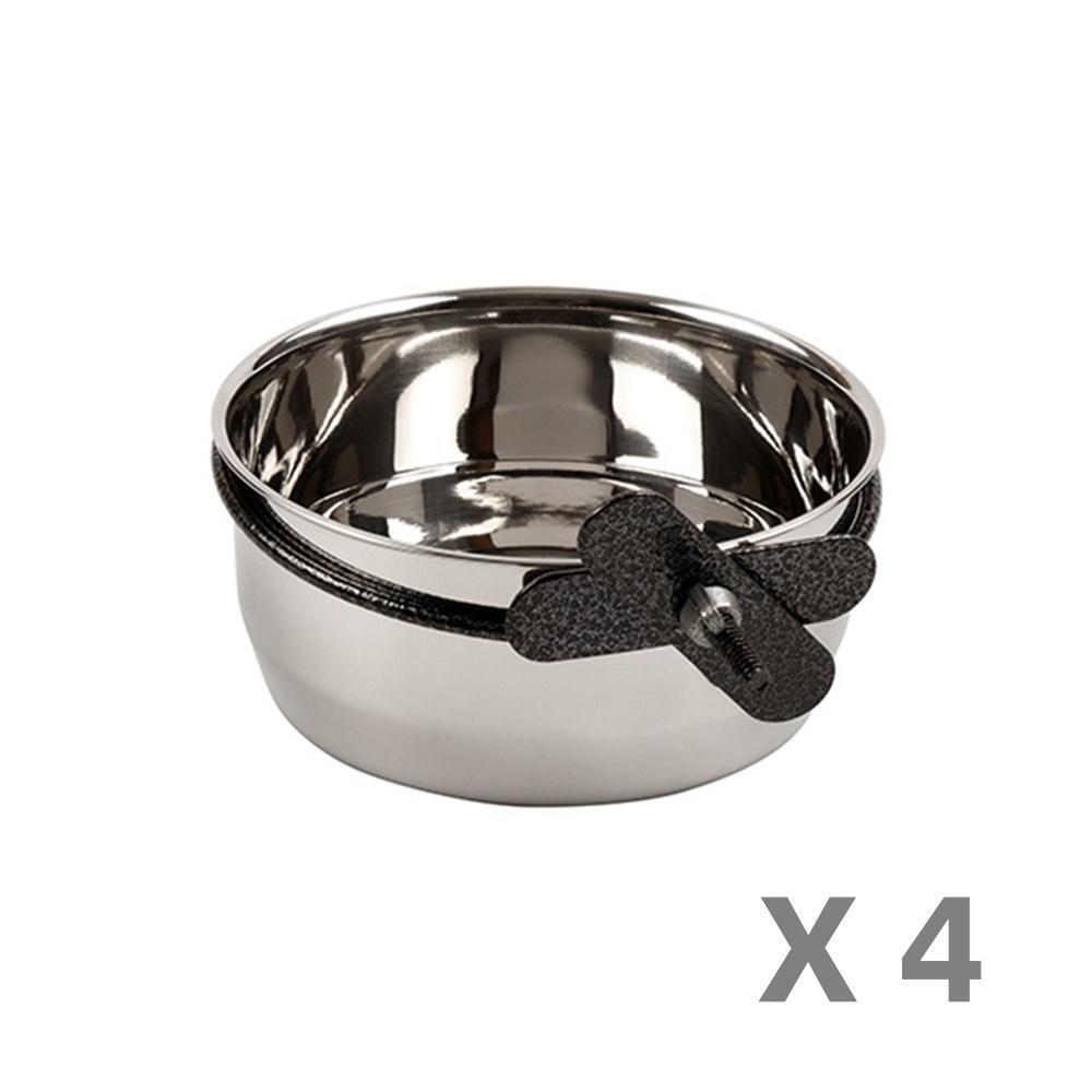 YES4PETS 4 x Medium Pet Rabbit Bird Parrot Dog Cat Water Food Bowl Feeder Chicken Poultry Coop Cup 620 ml V278-4-X-69048-BOWL