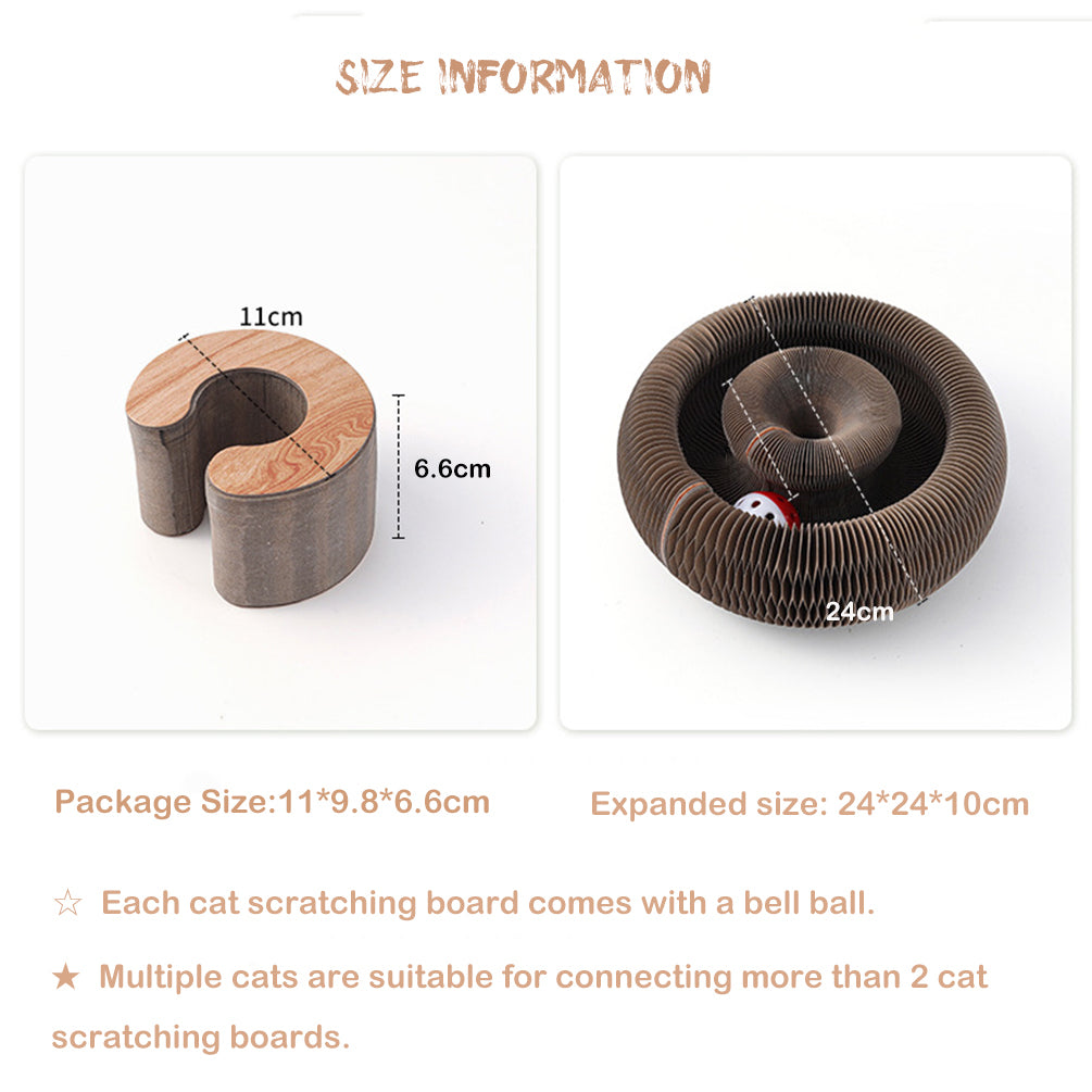 YES4PETS 4 x Small Magic Organ Cat Kitten Scratching Board Toy Play Best Scratcher V278-4-X-CAT-TOY-YT03