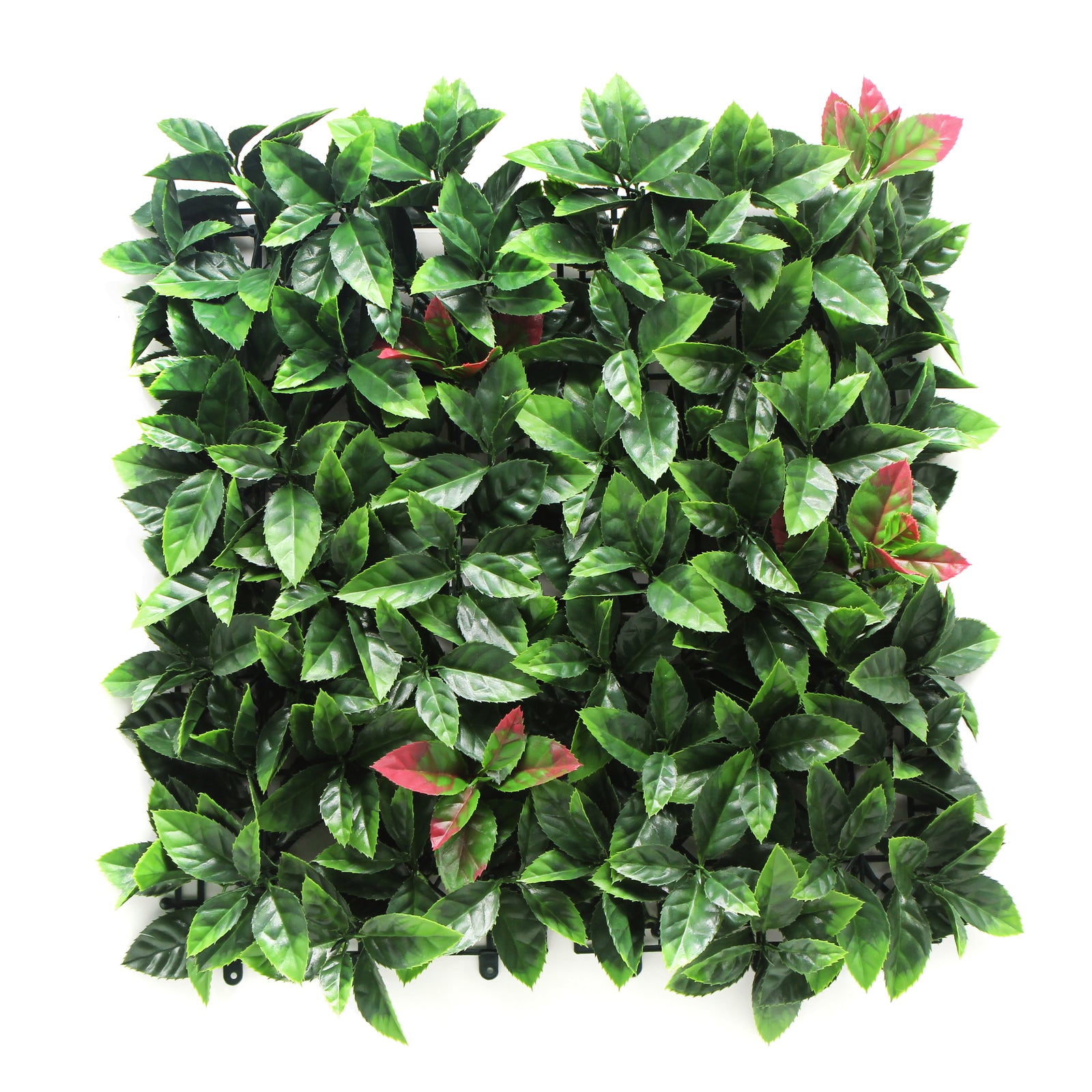 YES4HOMES 4 x Garden Vertical Wall Hanging Artificial Plants Interlocking Tile Hedge Green UV 50x50cm V278-4-X-CCGA008-PHOTINIA