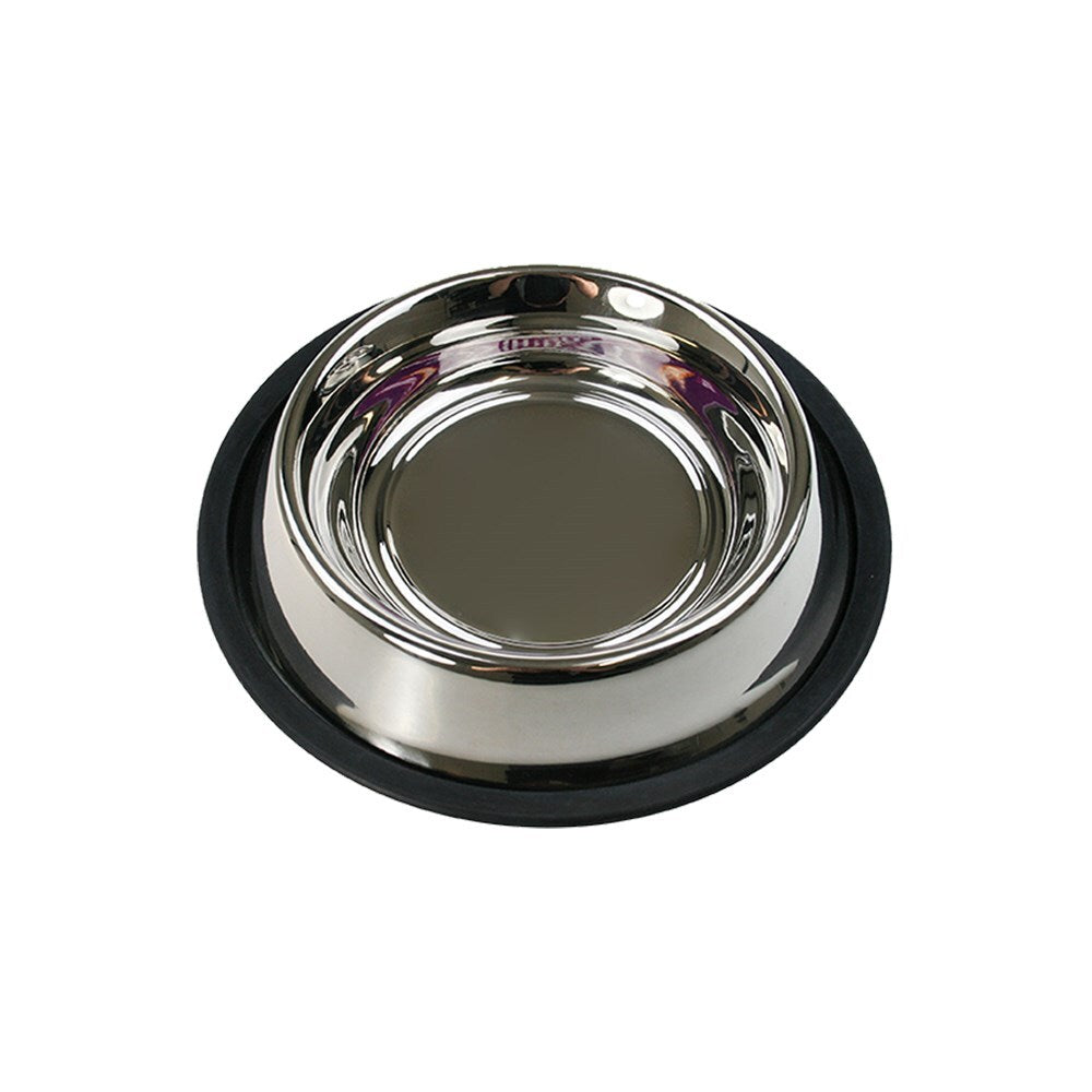 YES4PETS 2 x S Stainless Steel Pet Bowl Water Bowls Portable Anti Slip Skid Feeder Dog Cat V278-42281-TWO-S-STEEL-BOWL
