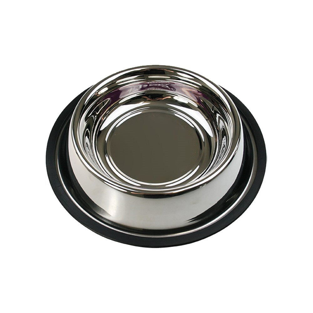 YES4PETS 2 x M Stainless Steel Pet Bowl Water Bowls Portable Anti Slip Skid Feeder Dog Cat V278-42298-TWO-M-STEEL-BOWL