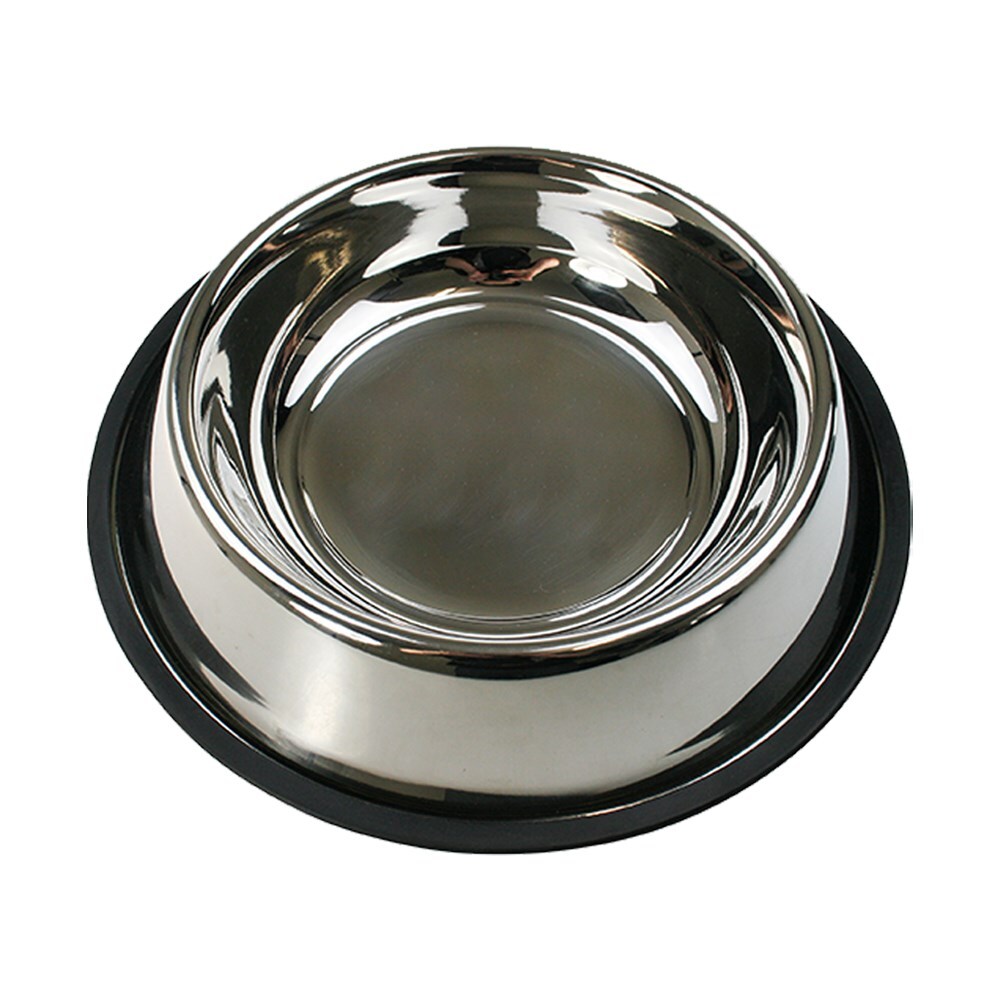 YES4PETS 2 x XL Stainless Steel Pet Bowl Water Bowls Portable Anti Slip Skid Feeder Dog Cat V278-42311-TWO-XL-STEEL-BOWL