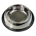 2 x XXL Stainless Steel Pet Bowl Water Bowls Portable Anti Slip Skid Feeder Dog Cat V278-42328-TWO-XXL-STEEL-BOWL