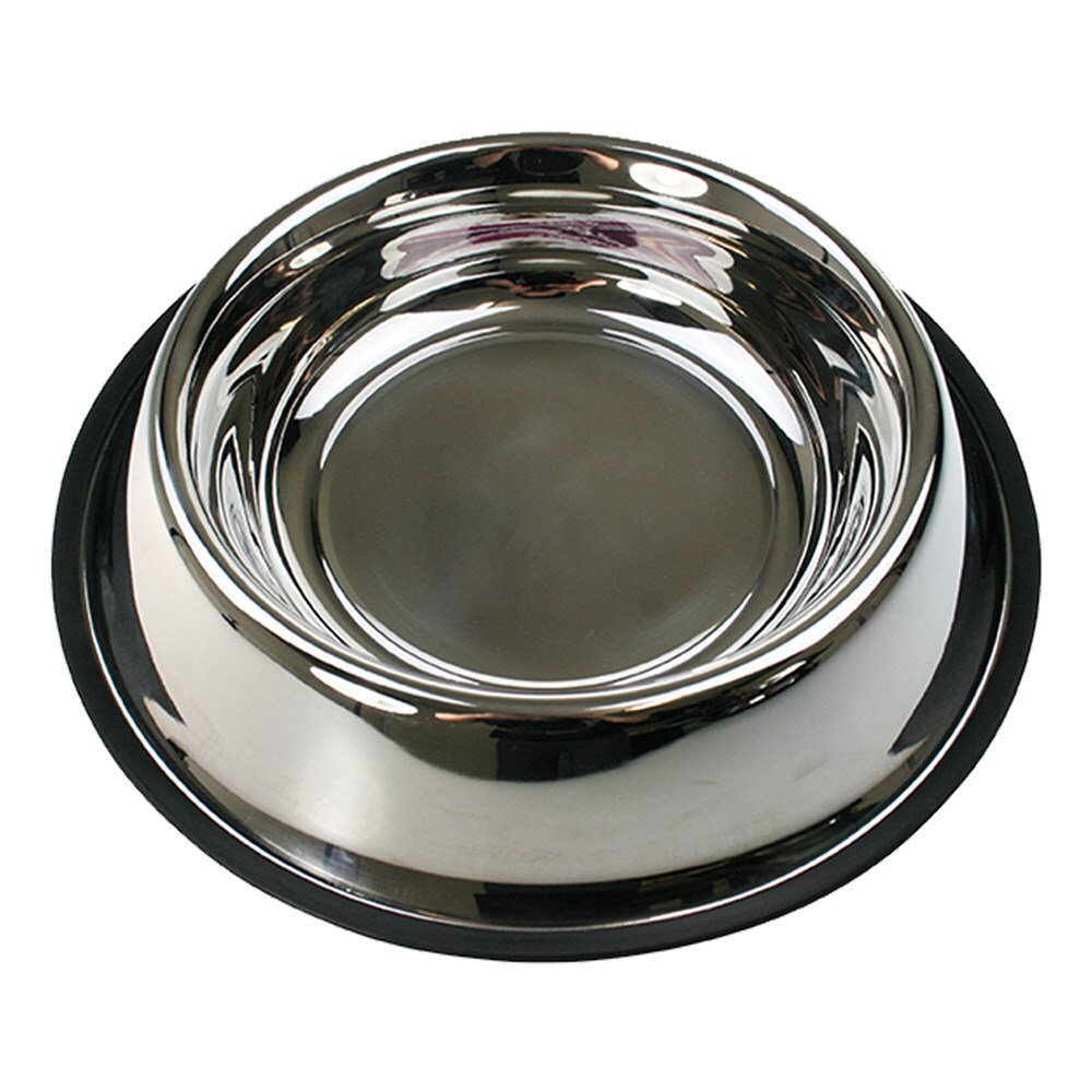 2 x XXL Stainless Steel Pet Bowl Water Bowls Portable Anti Slip Skid Feeder Dog Cat V278-42328-TWO-XXL-STEEL-BOWL