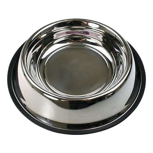 2 x XXL Stainless Steel Pet Bowl Water Bowls Portable Anti Slip Skid Feeder Dog Cat V278-42328-TWO-XXL-STEEL-BOWL