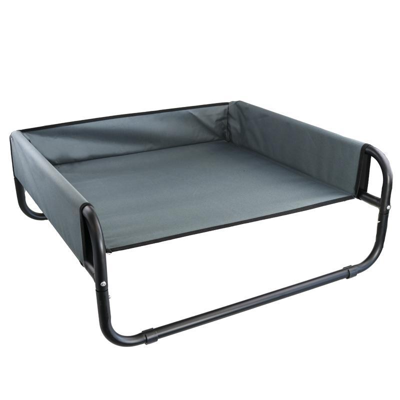 Grey / Black Large Dog Walled Suspension Trampoline Hammock Bed 85 x 85 x 33 cm Gray V278-45268_GRAY