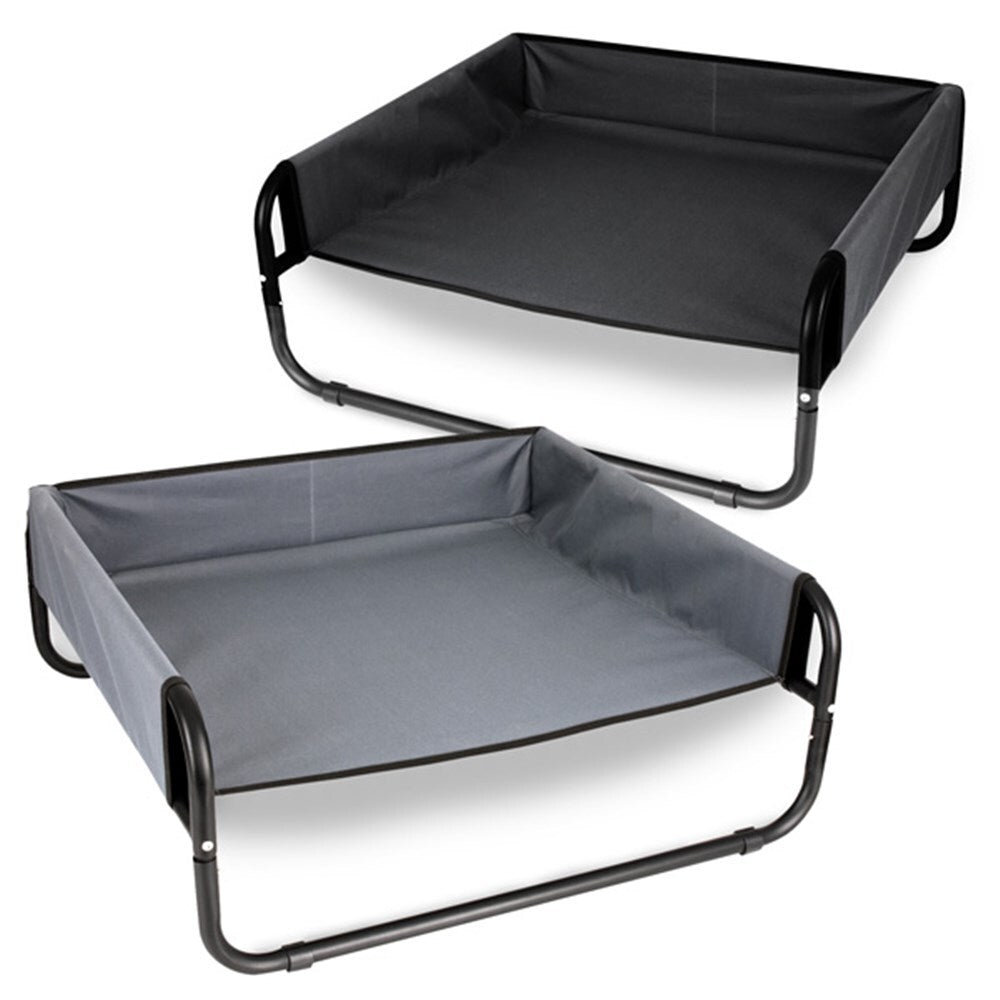Grey / Black Large Dog Walled Suspension Trampoline Hammock Bed 85 x 85 x 33 cm Gray V278-45268_GRAY