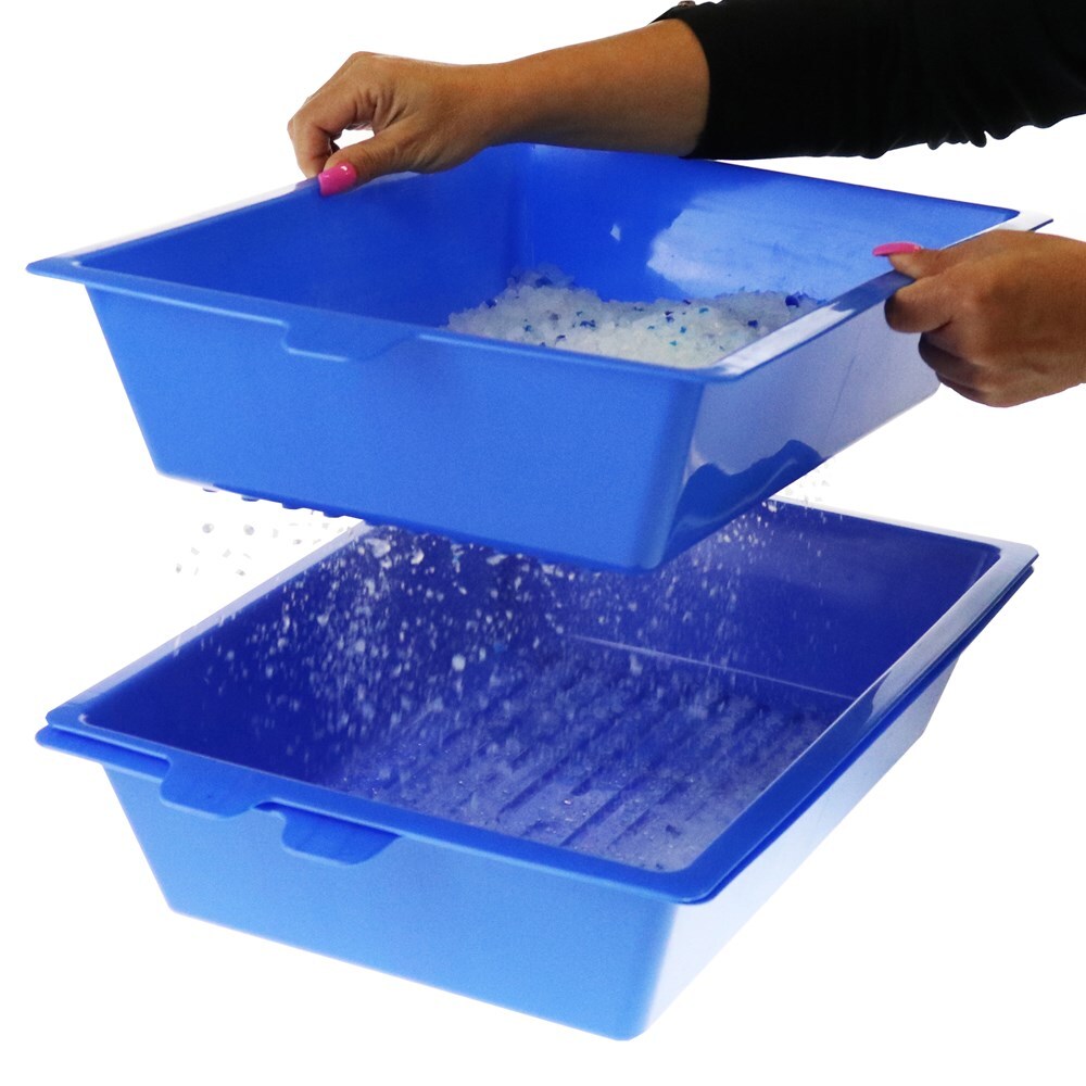 Lift and Sift Self Cleaning Kitty Litter Trays Cat Litter Tray Toilet Sifting Slotted Trays V278-47170
