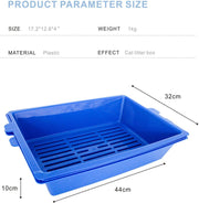 Lift and Sift Self Cleaning Kitty Litter Trays Cat Litter Tray Toilet Sifting Slotted Trays V278-47170
