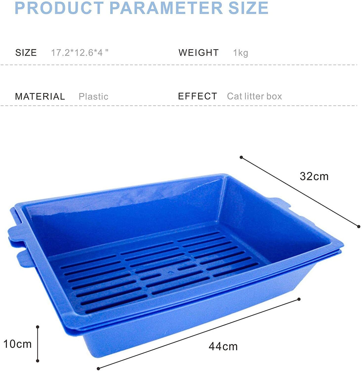 Lift and Sift Self Cleaning Kitty Litter Trays Cat Litter Tray Toilet Sifting Slotted Trays V278-47170