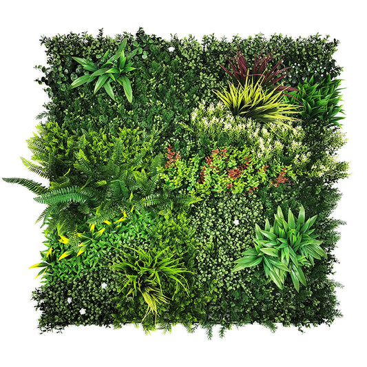 YES4HOMES 5 SQM Artificial Plant Wall Decor Grass Panels Vertical Garden Tile Fence 1X1M Green V278-5-X-CCGA074-GREENPLANT