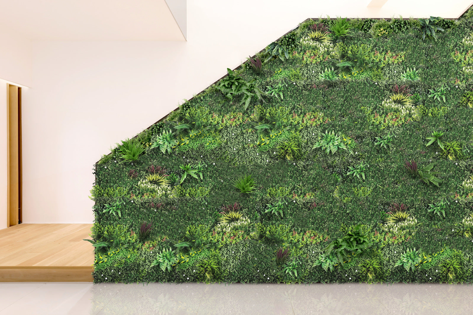 YES4HOMES 5 SQM Artificial Plant Wall Decor Grass Panels Vertical Garden Tile Fence 1X1M Green V278-5-X-CCGA074-GREENPLANT