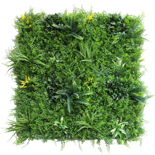 YES4HOMES 5 SQM Artificial Plant Wall Grass Panels Vertical Garden Tile Fence 1X1M Green V278-5-X-CCGA100-GREENPLANT