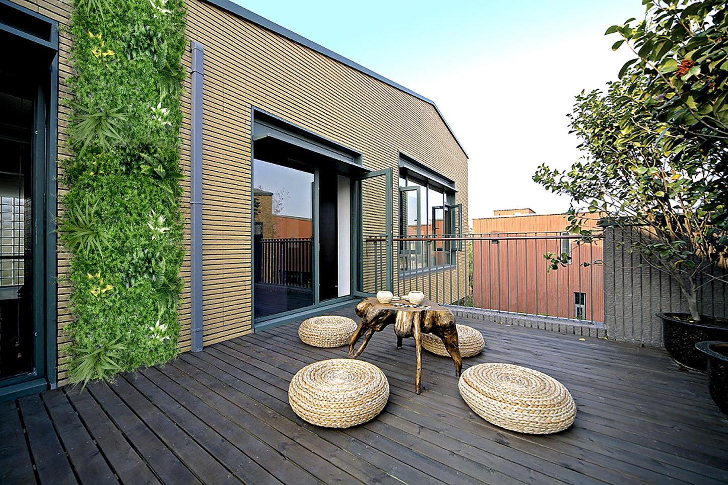 YES4HOMES 5 SQM Artificial Plant Wall Grass Panels Vertical Garden Tile Fence 1X1M Green V278-5-X-CCGA100-GREENPLANT