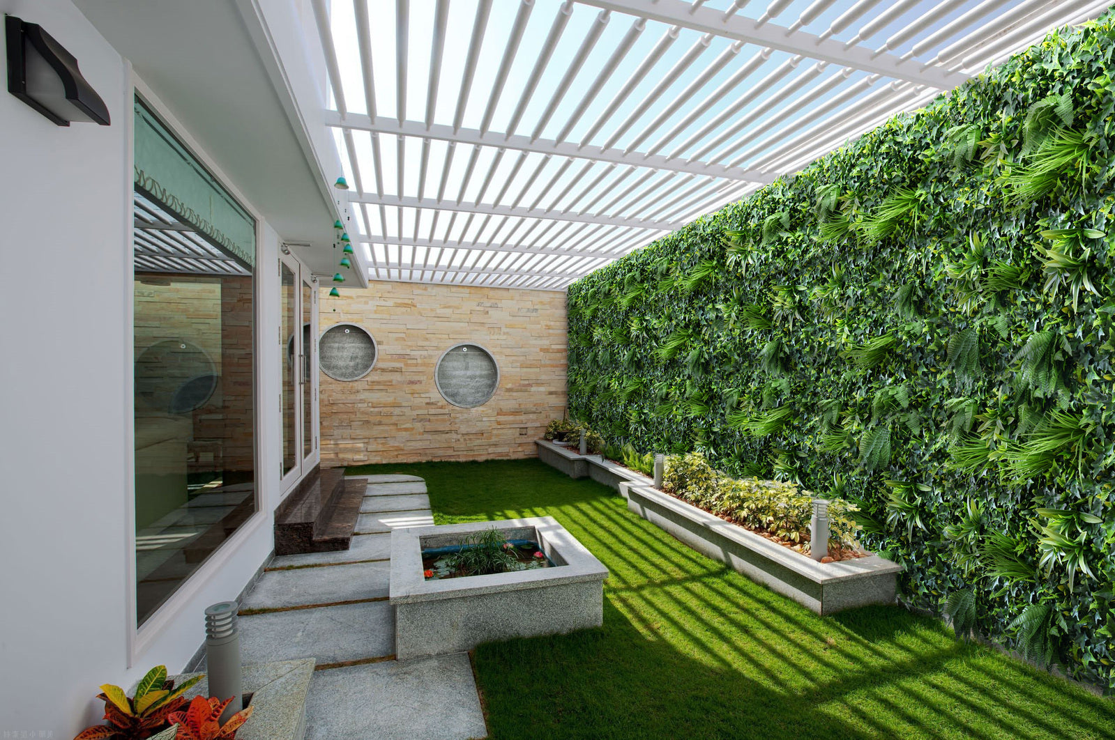 YES4HOMES 5 SQM Artificial Plant Wall Decor Grass Panels Vertical Garden Foliage Tile Fence 1X1M V278-5-X-CCGF077-BOTANICGARDEN