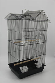 YES4PETS Medium Size Bird Cage Parrot Budgie Aviary with Perch - Black V278-5016