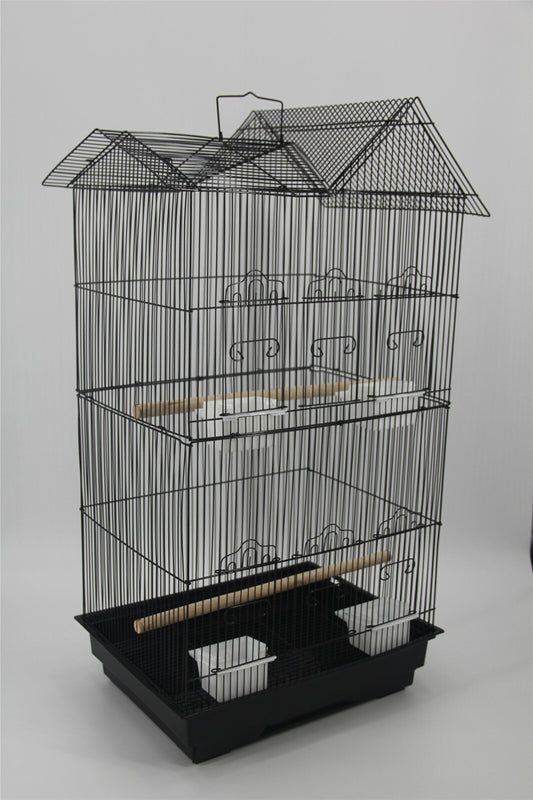 YES4PETS Medium Size Bird Cage Parrot Budgie Aviary with Perch - Black V278-5016