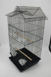 YES4PETS Medium Size Bird Cage Parrot Budgie Aviary with Perch - Black V278-5016