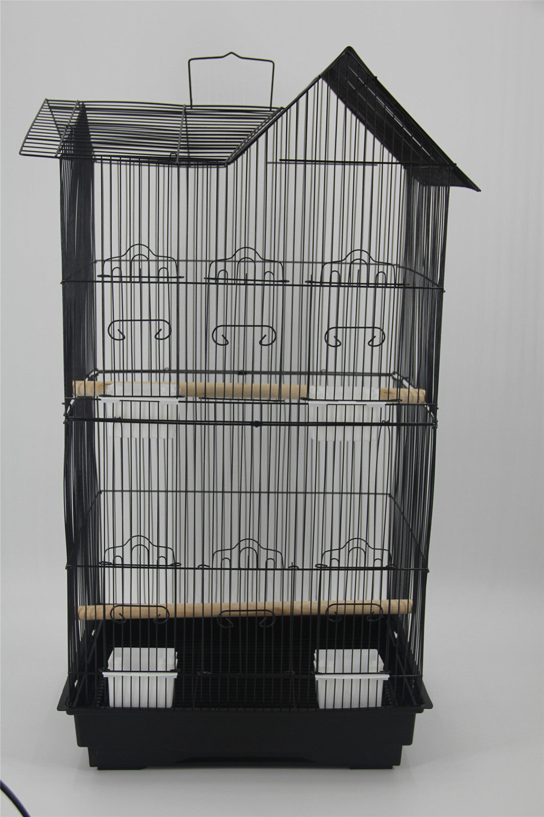 YES4PETS Medium Size Bird Cage Parrot Budgie Aviary with Perch - Black V278-5016