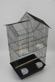 YES4PETS Medium Size Bird Cage Parrot Budgie Aviary with Perch - Black V278-5016