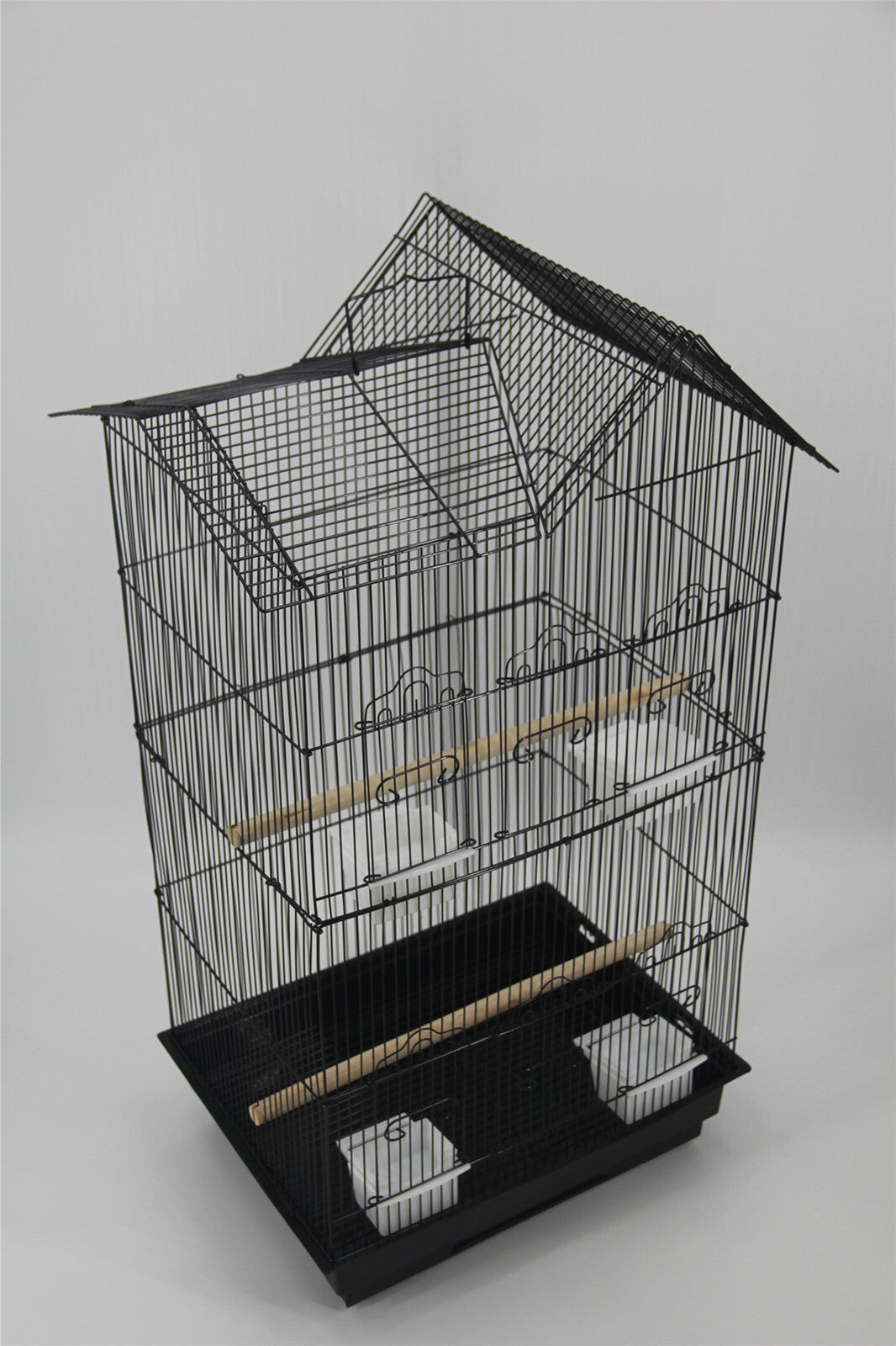 YES4PETS Medium Size Bird Cage Parrot Budgie Aviary with Perch - Black V278-5016