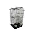 YES4PETS 4 X Medium Size Bird Cage Parrot Budgie Aviary with Perch - Black V278-5016-FOUR-BIRD-CAGE
