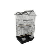 YES4PETS 4 X Medium Size Bird Cage Parrot Budgie Aviary with Perch - Black V278-5016-FOUR-BIRD-CAGE