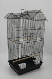 YES4PETS 4 X Medium Size Bird Cage Parrot Budgie Aviary with Perch - Black V278-5016-FOUR-BIRD-CAGE