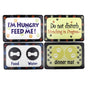 YES4PETS 4 x Pet Food Bowl Placemat Waterproof Leakproof Feeder Mat Non Slip Floor V278-61224-FOUR-FEEDING-MAT