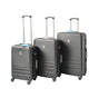 Black ABS Luggage Suitcase Set 3 Code Lock Travel Carry Bag Trolley S M L V278-67349-LUG-3SET-BLACK-NE